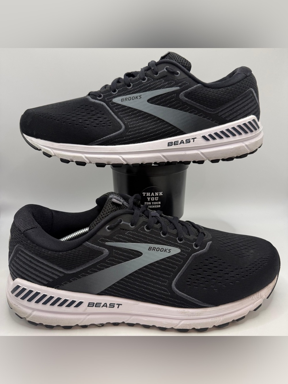Brooks Beast 20 Running Shoes Black Gray Extra Wide 4E Men’s Size 14US